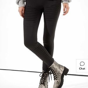 American Eagle high waist moto leggings, black